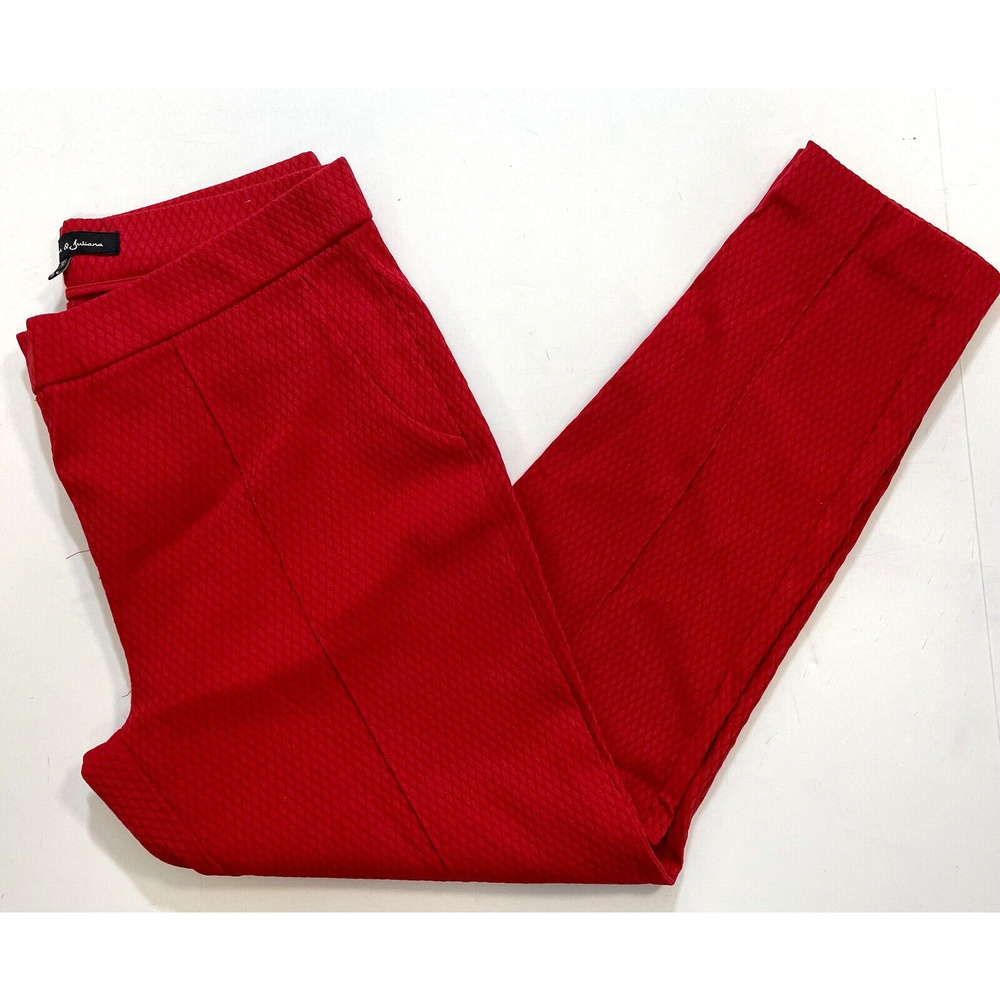 JASMINE & JULIANA pants size 12 burnt orange/red pull on slim leg (tt2)